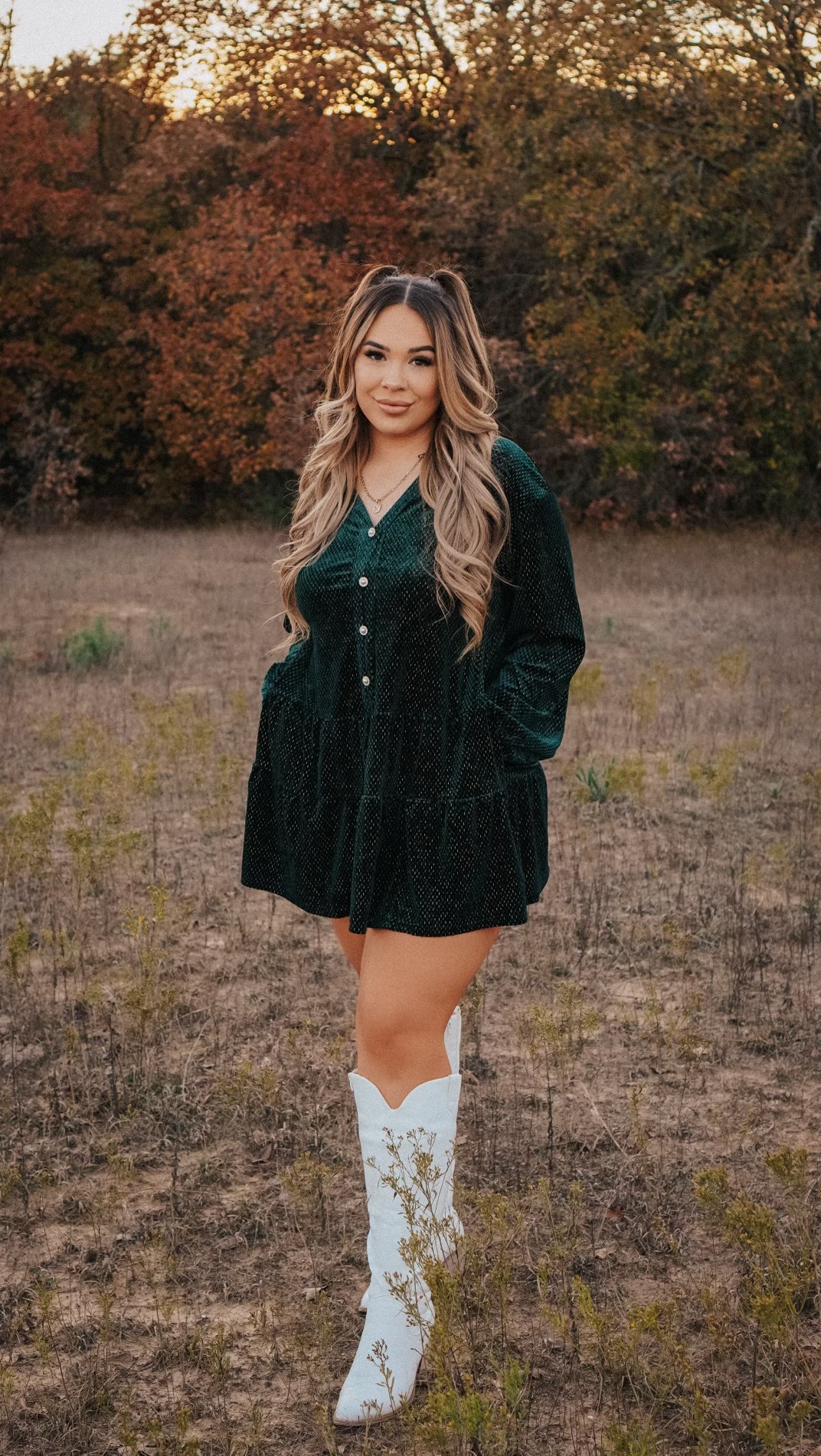 VELVET EMERALD DRESS