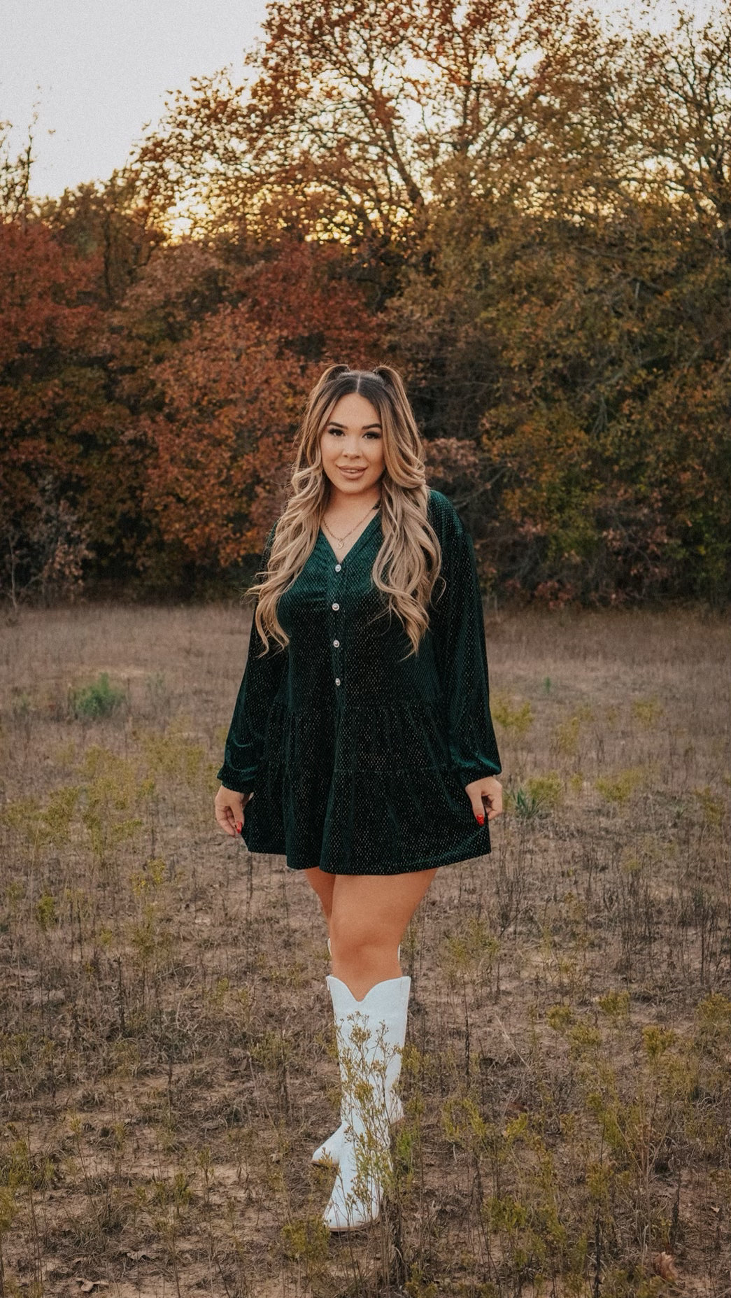 VELVET EMERALD DRESS